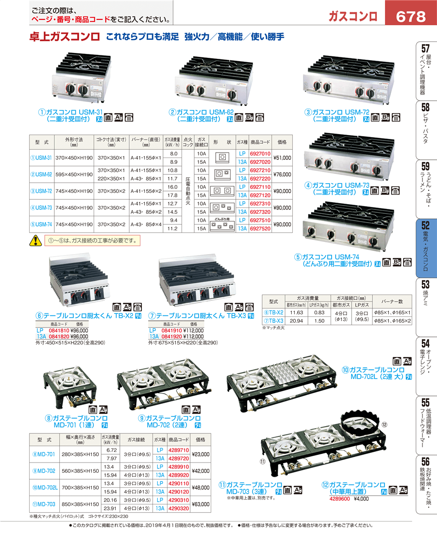 ガステーブルコンロ（2連）MD-702 LP - 2