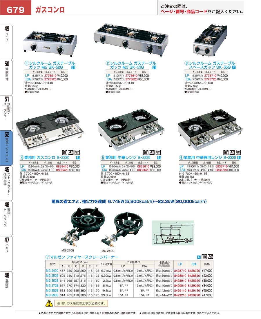 くらしを楽しむアイテム シルクルーム ガステーブル ガッツNo.３ ＳＫ−３ １３Ａ