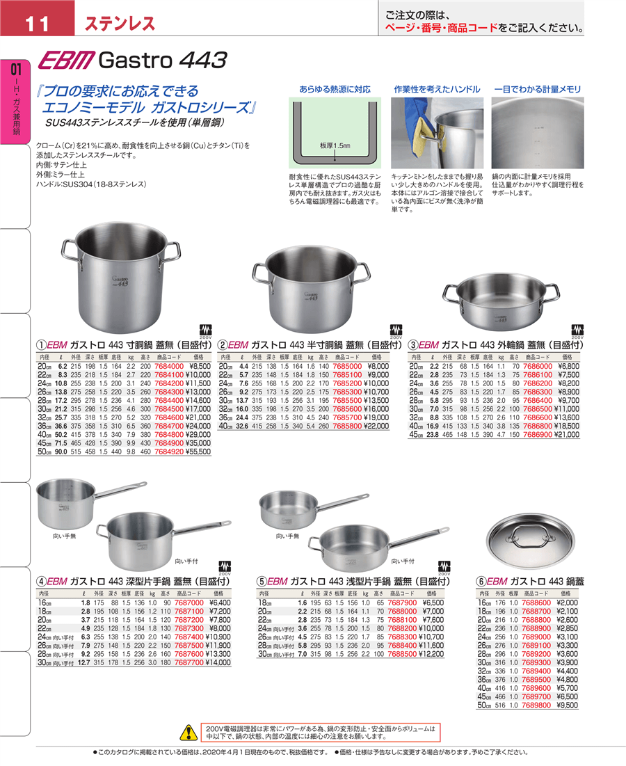 MTI IH F-PRO 深型片手鍋 蓋無 目盛付 26cm - 調理道具/製菓道具
