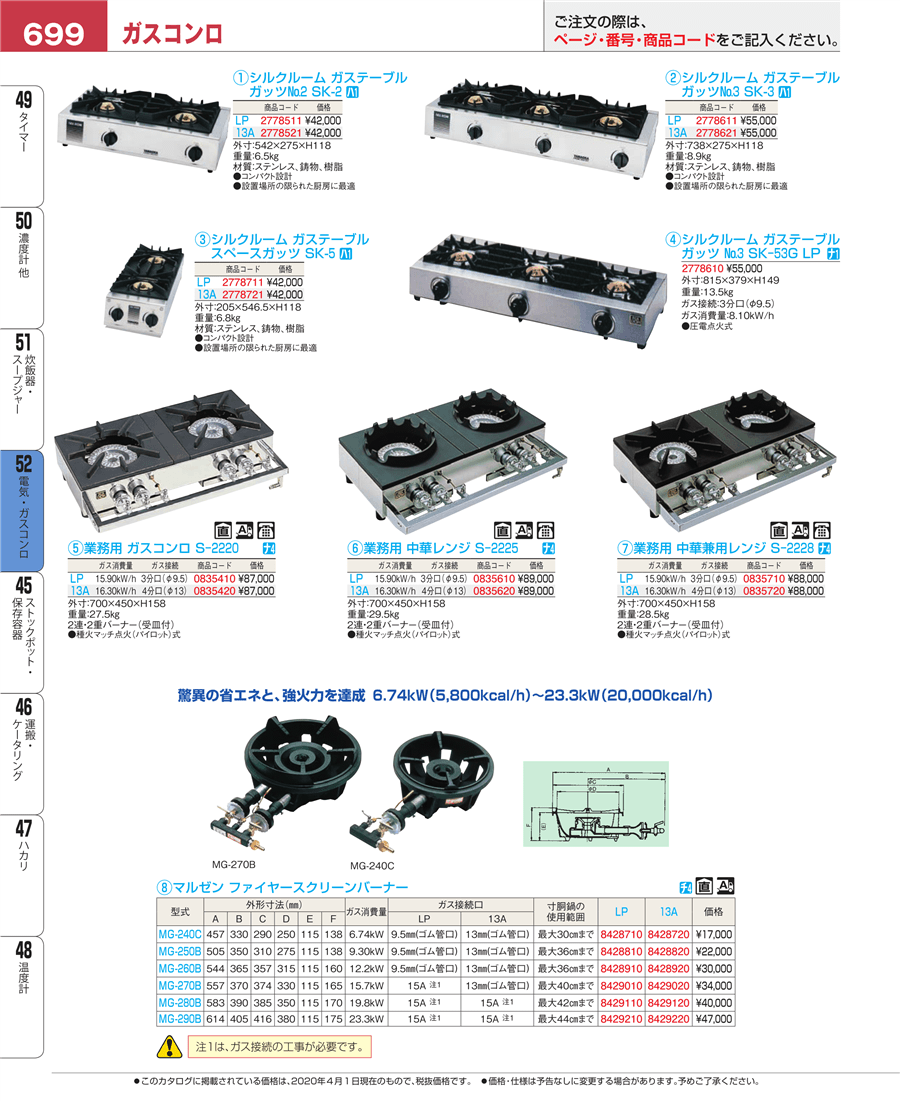 No.e20-8429120マルゼン ファイヤースクリーンバーナー MG No.e20-8429120マルゼン ファイヤースクリーンバーナー MG