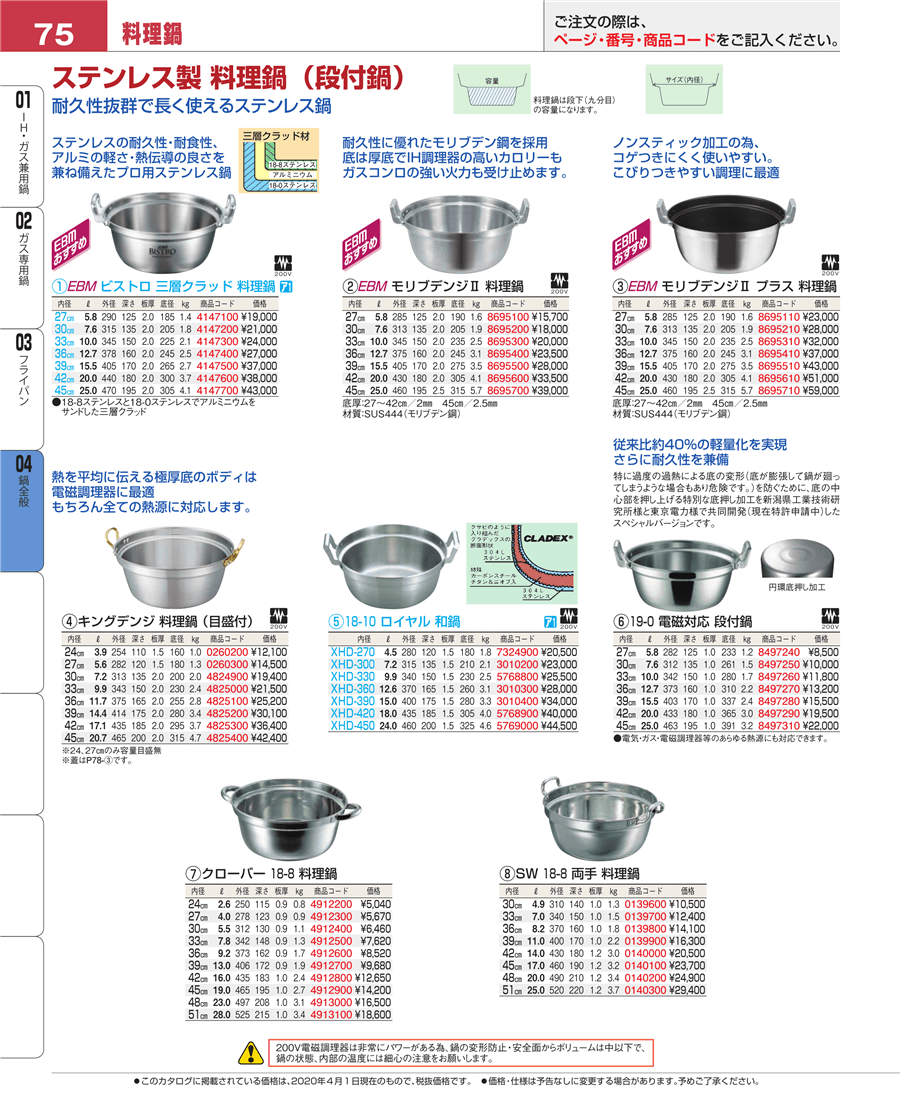 待望☆】 ネットショップCOCO北陸アルミ ProCook ST 半寸胴鍋 本体のみ 45cm