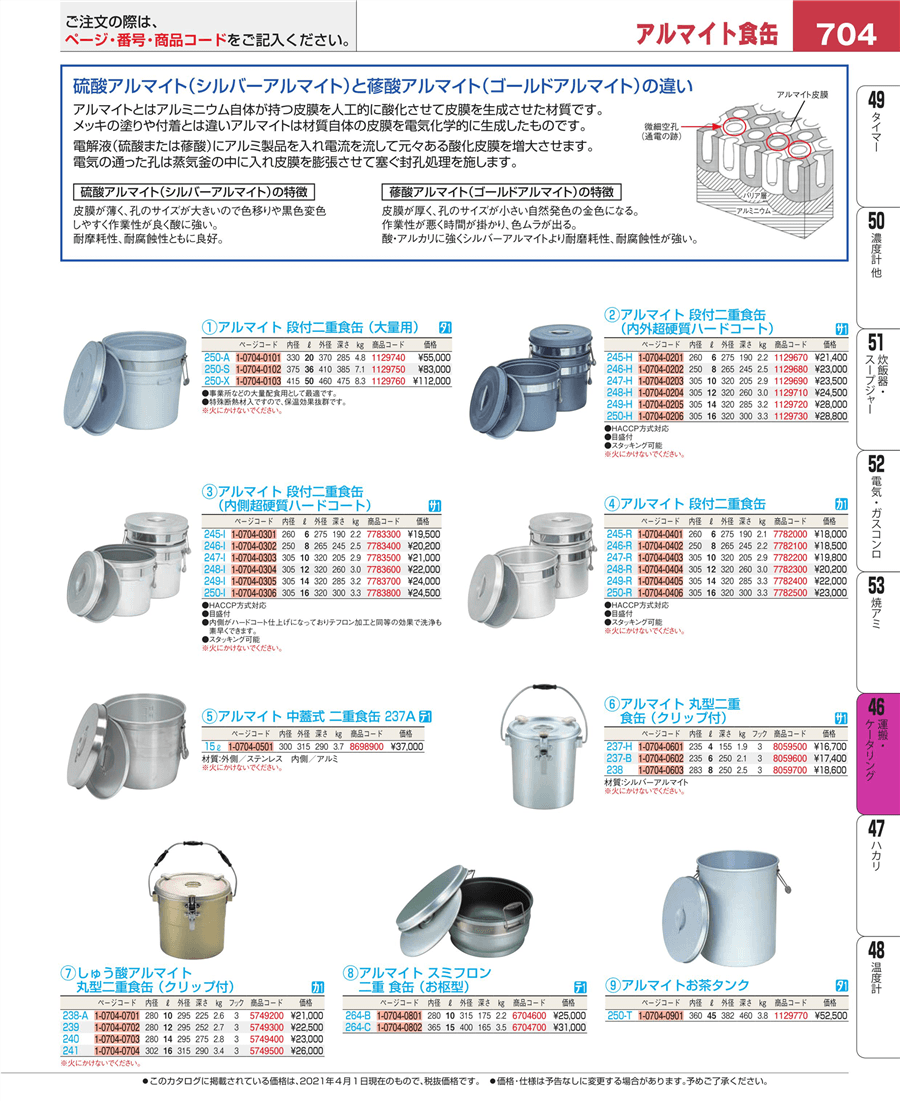 オオイ オオイ金属 段付二重食缶(内外超硬質ハードコート) 249-｜リコメン堂生活館【ポンパレモール】 となります