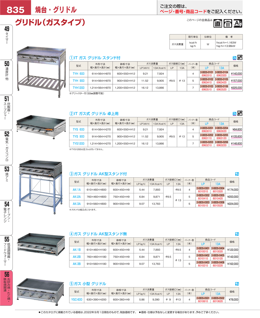 純正販売店 ガス グリドル ＡＫ型スタンド無 ＡＫ－２Ｂ ＬＰ 業務用厨房機器