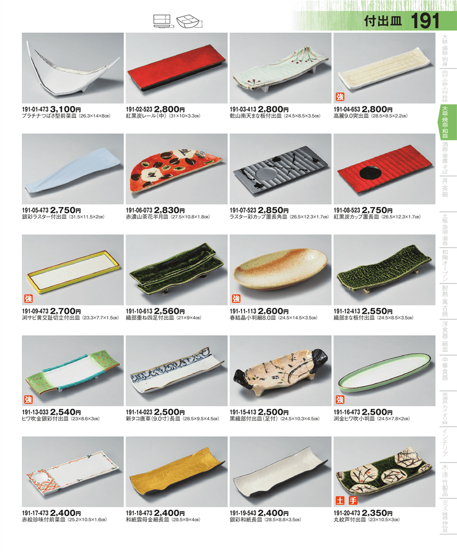 No.191-13-033ヒワ吹金銀彩付出皿掲載ページ-業務用食器カタログ No.191-13-033ヒワ吹金銀彩付出皿掲載ページ-業務用食器カタログ