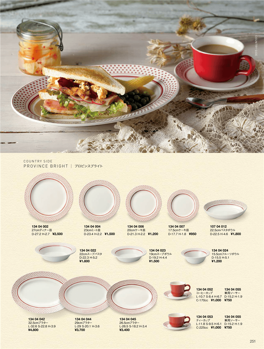 No Ky22 カントリーサイド プロビンスブライト １７ ５ｃｍケーキ皿掲載ページ 業務用食器カタログ Original Tableware Vol 22