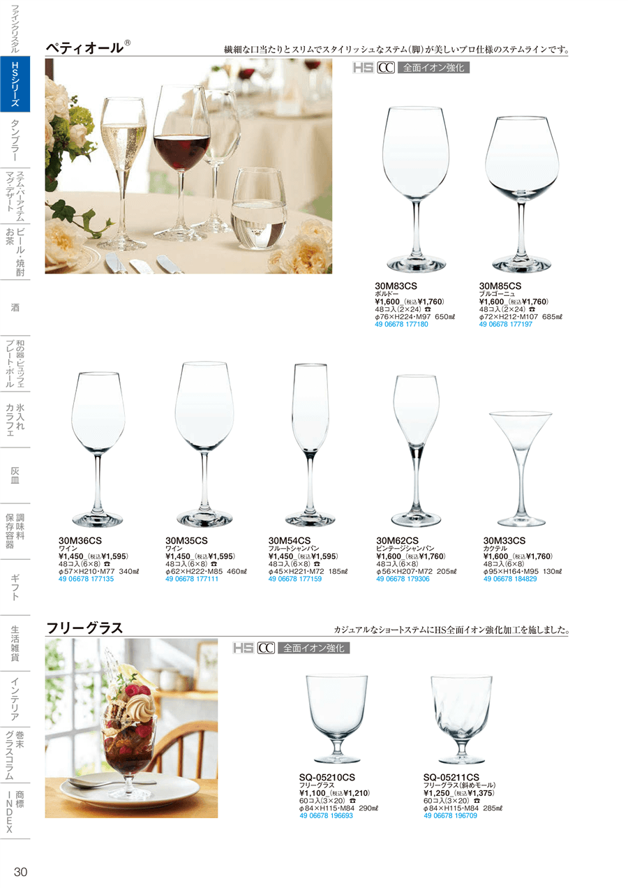 No.sa22-30M85CSペティオール ブルゴーニュ (６８５ｍｌ)掲載ページ