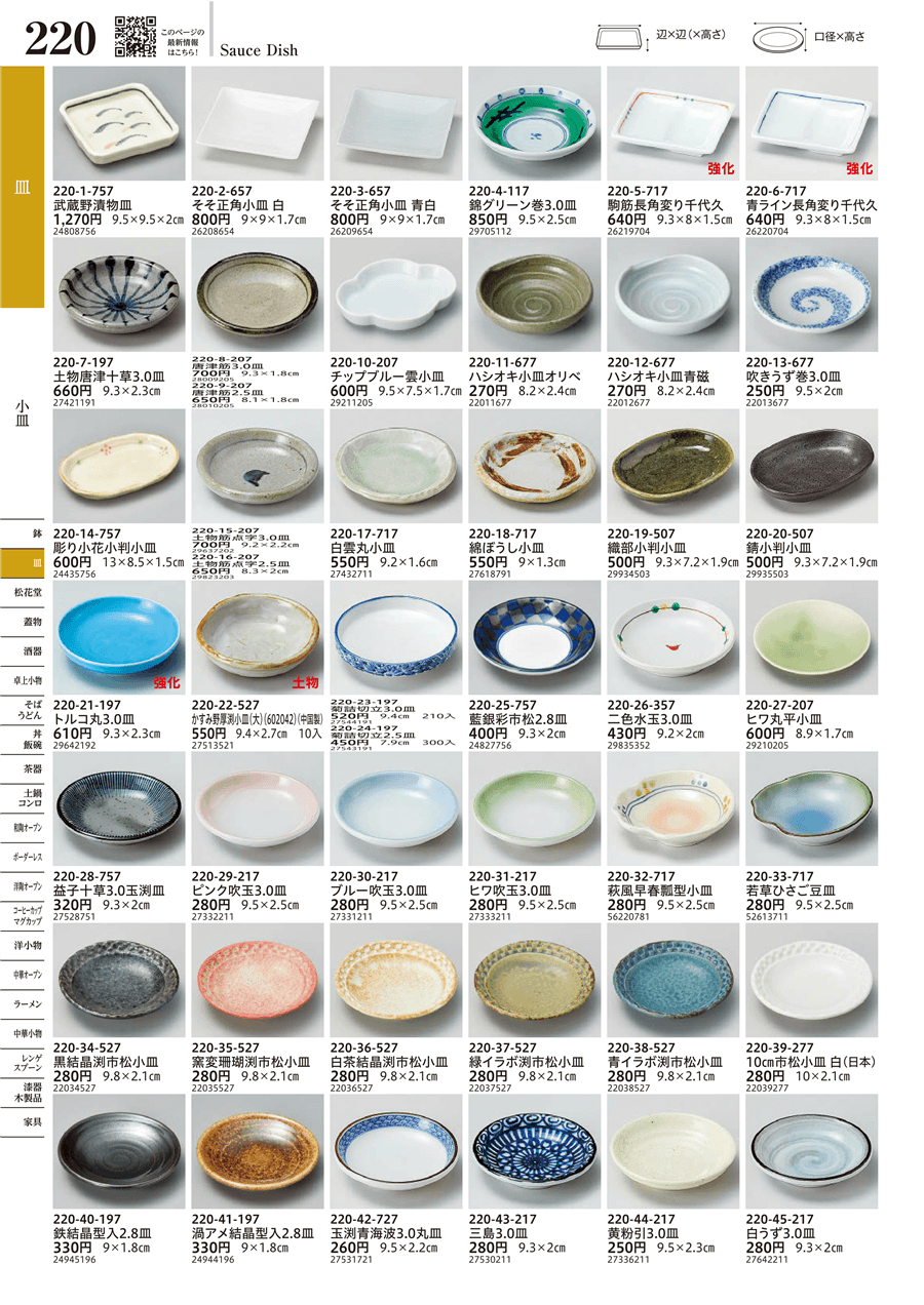 220ページ目-業務用食器カタログ「うつわvol.17」 220ページ目-業務用食器カタログ「うつわvol.17」